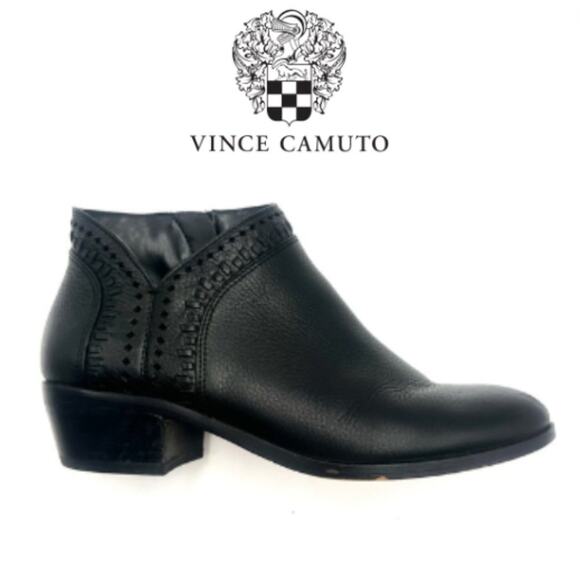 Vince Camuto - Parrla women's black Leather ankle Booties - SIZE 8 - Picture 1 of 13